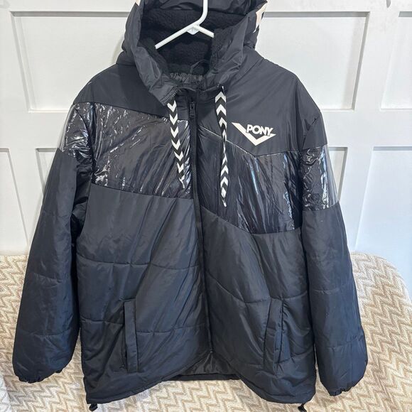 Pony Other - PONY Product of New York Men's City Wings Puffer Bubble Coat Black XL